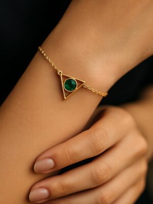 Create Your Own Sacred Bangle – Custom Bracelet with Symbol, Birthstone & Intention