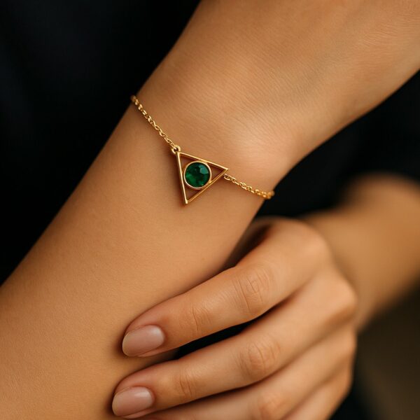 Create Your Own Sacred Bangle – Custom Bracelet with Symbol, Birthstone & Intention