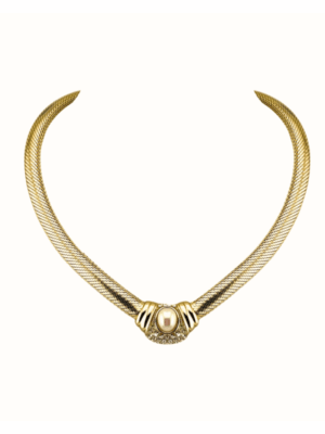 1980s Vintage Christian Dior Omega Necklace