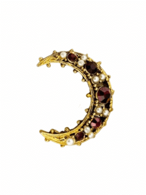 1950s Vintage Crescent Moon Brooch