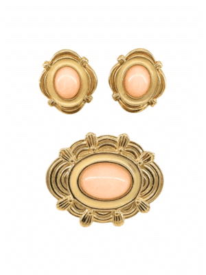1970s Vintage Gold Statement Jewelry Set