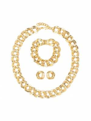 1980s Vintage Monet Chain Link Set