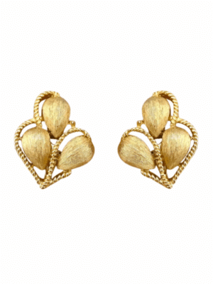 1950s Vintage Crown Trifari Clip-On Earrings