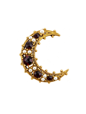 Vintage Crescent Moon Brooch