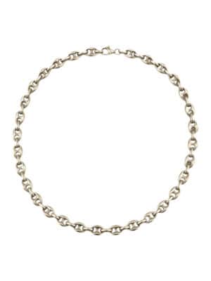 Vintage Sterling Silver Mariner Chain Necklace