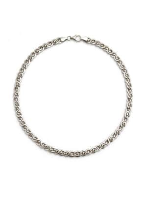 Sterling Silver Greek Meander Chain Necklace