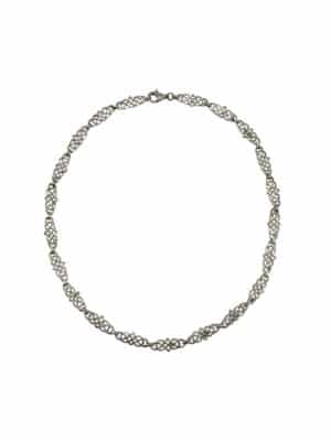 Vintage Sterling Silver Celtic Knot Chain Necklace