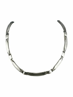 1970s Rare Vintage Monet Silver-Tone Modernist Necklace