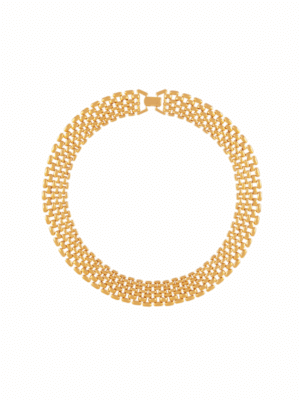 1980s Vintage Napier Gold Watchband Collar Necklace