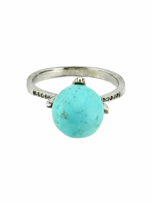Vintage Sterling Silver Persian Turquoise Ring