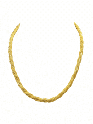 1970s Vintage Twisted Rope Link Chain Necklace