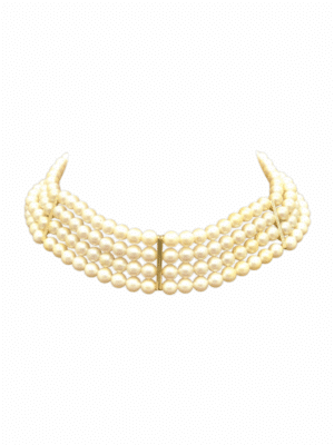 1960s Vintage Four Strand Faux Pearl Necklace
