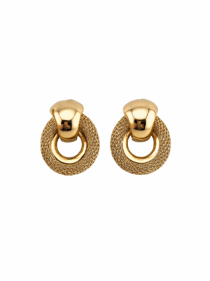 1980s Vintage Gold Mesh Jewellery Set