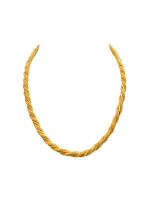 Vintage 1970s Gold Twisted Rope Chain Necklace