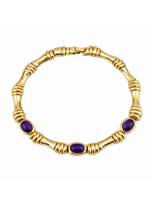 Vintage 1980s Dior Style Gold Sculptural Choker Necklace