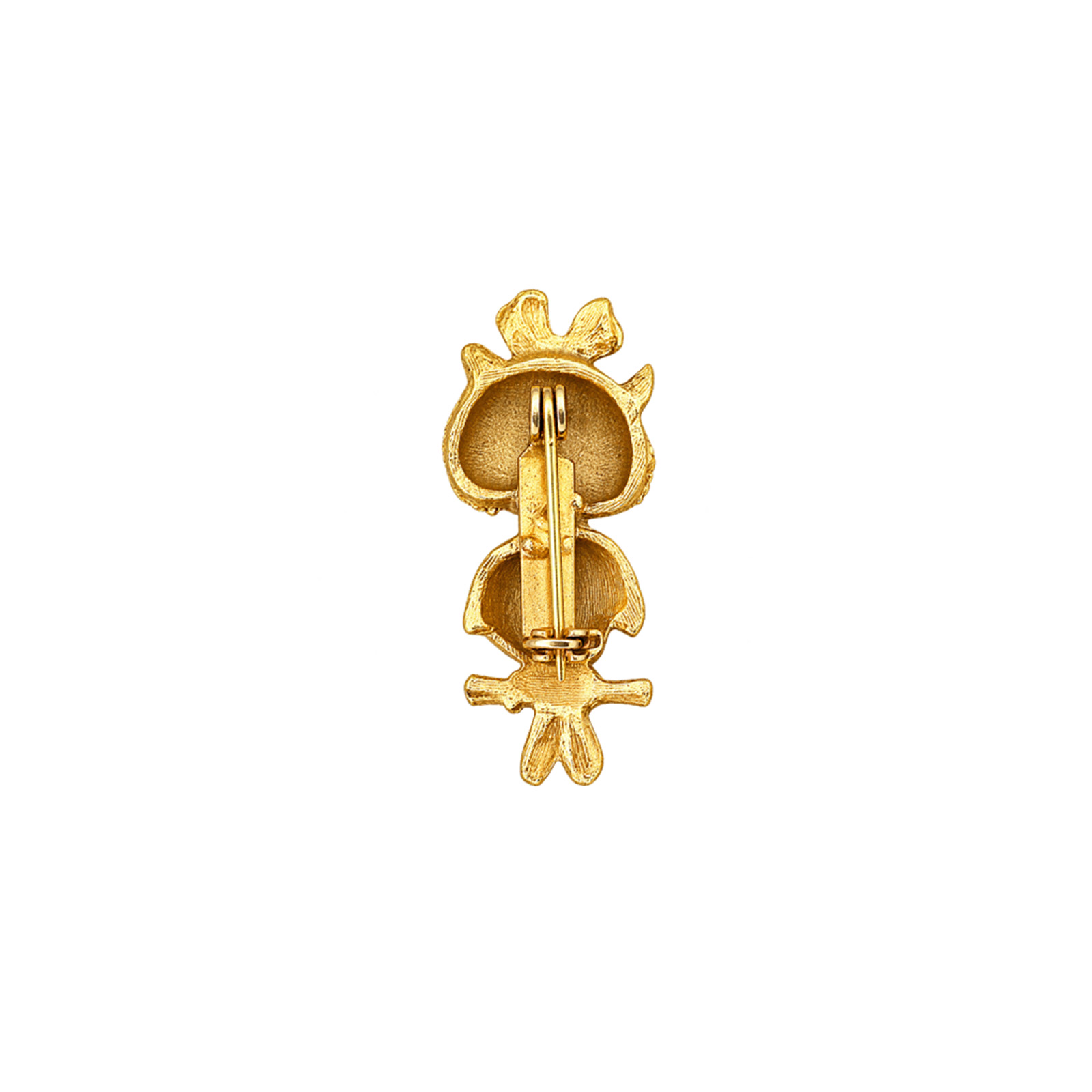 Gold Baby Owl Brooch Back