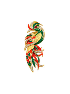 Vintage 1980s Phoenix Bird Brooch