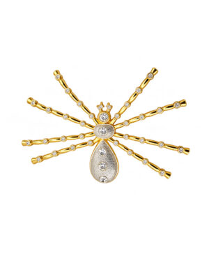 Vintage 1980s Gold Spider Brooch