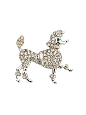 Vintage 1950s Hollywood Poodle Dog Brooch