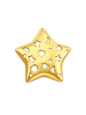 Vintage Monet Gold Celestial Brooch 1980s