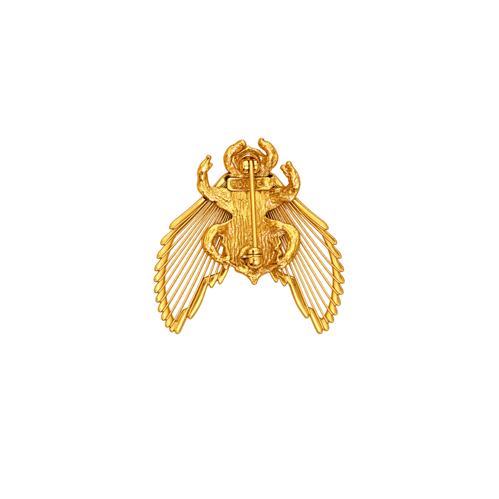 Monet Gold Bee Brooch Back