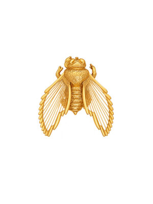 Vintage Monet Gold Bee Brooch 1980s